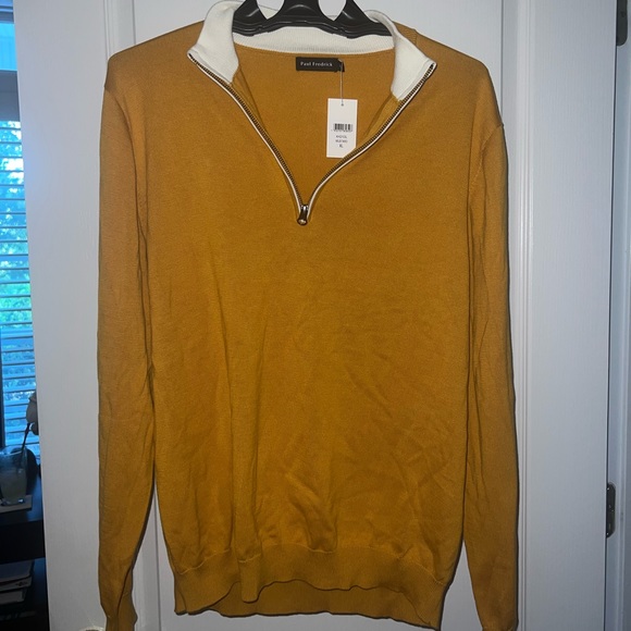 Paul Fredrick Other - Paul Fredrick Mustard Quarter Zip